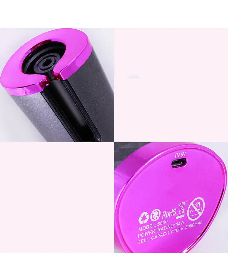 Rechargeable Automatic Hair Curler Women Portable Hair Curling Iron Periwinkle Abderus