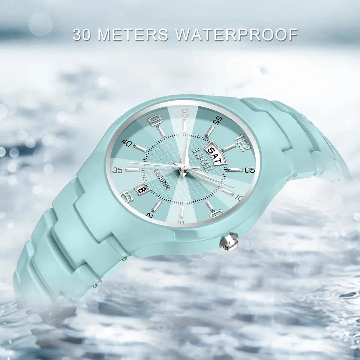 LIGE Luxury Elegant Quartz Women Watches Fashion Ceramics Small Dial Ladies Watch Date Week Display Woman Wristwatch Reloj Mujer Khamik Shop Online