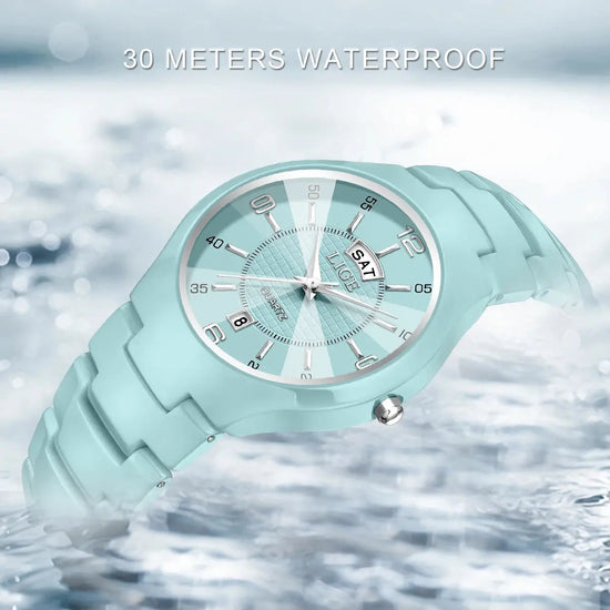 LIGE Luxury Elegant Quartz Women Watches Fashion Ceramics Small Dial Ladies Watch Date Week Display Woman Wristwatch Reloj Mujer Khamik Shop Online