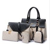 High Quality Luxury Leather Handbags Set For Women Maroon Asteria