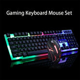 Gaming Keyboard Mouse Glowing Set White Eucalyptus