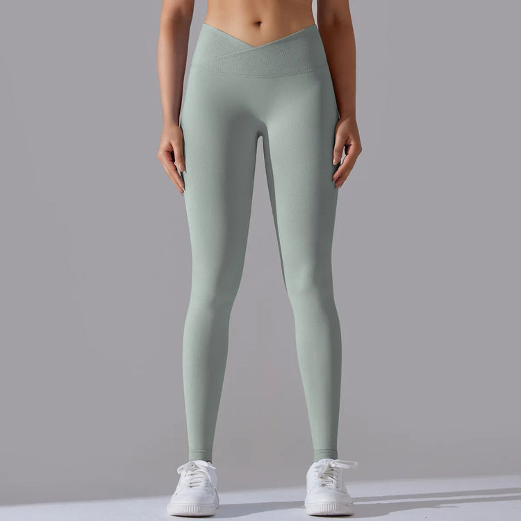 Crossover Waist Yoga Pants Women Hips Lifting Gym Leggings Seamless Sport Pants High Waist Fitness Leggings Workout Sportswear Khamik Shop Online