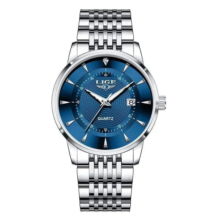 LIGE New 2026 Luxury Man Watch Waterproof Stainless Steel Luminous Date Watch Fashion Simple Casual Man’s Quartz Watches Box Khamik Shop Online