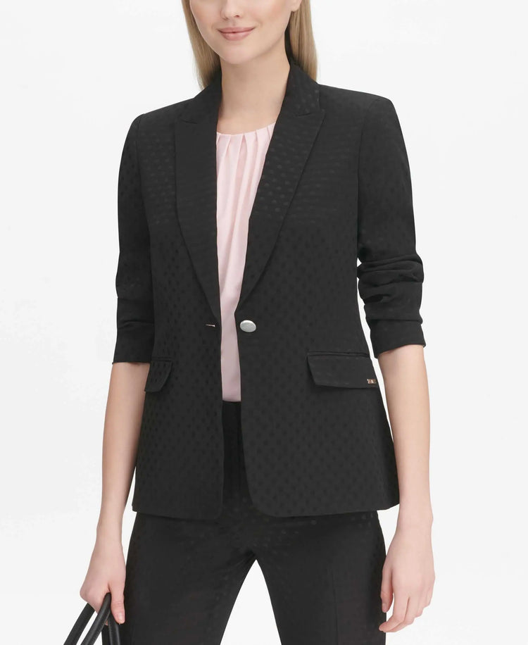 Calvin Klein Polka Dot Embossed Blazer Amber Chrysippus