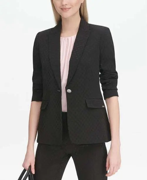 Calvin Klein Polka Dot Embossed Blazer Amber Chrysippus