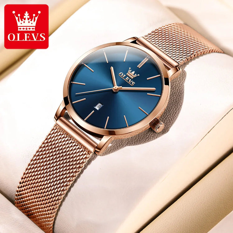 OLEVS Woman Watch 5869 Elegant Fashion Quartz Wristwatch Waterproof Date Watches For Woman Set Bracelet Watch Box Gifts Original Khamik Shop Online