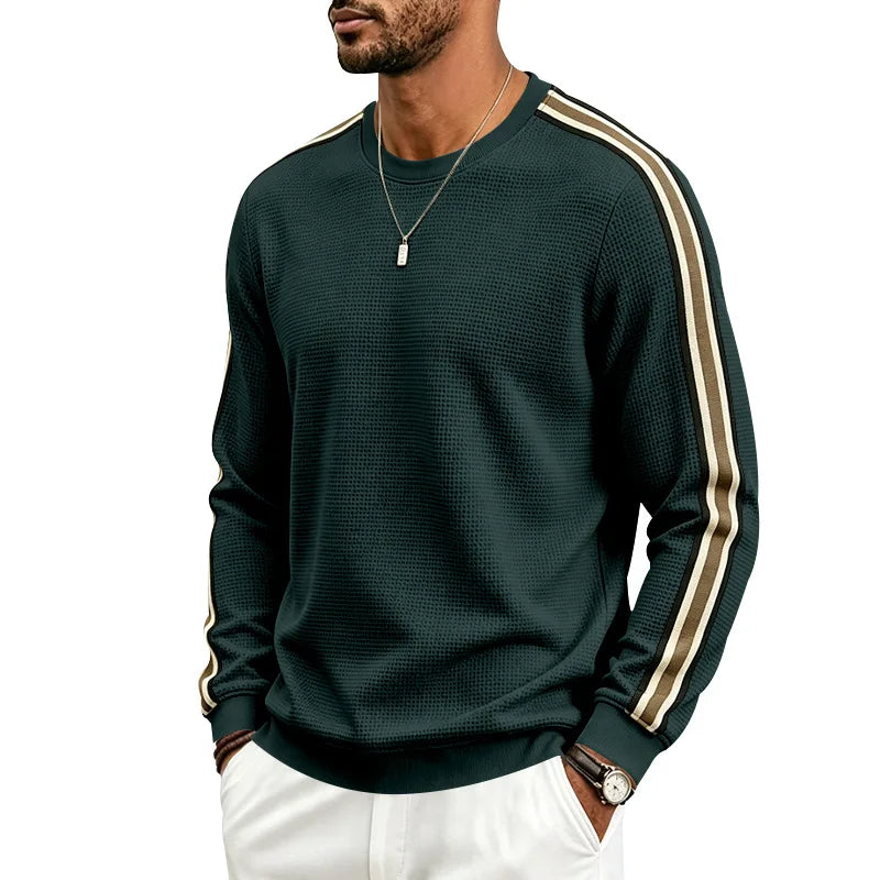 Men Lightweight Pineapple Grid Sweatshirt, Crew Neck Loose Breathable Casual Sport Top For Spring Autumn Amazon EU US Khamik Shop Online