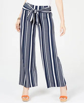 INC Striped Tie-Waist Wide-Leg Pants Amber Chrysippus