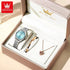 OLEVS New 3703 Watches Woman Elegant Quartz Watch Waterproof Luminous Stainless Steel Date Watches Woman Bracelet Gifts Box Khamik Shop Online