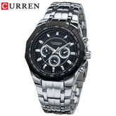 CURREN Men Luxury Brand Military Sport Mens Watches Full Steel Quartz Clock Men&