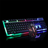 Gaming Keyboard Mouse Glowing Set White Eucalyptus