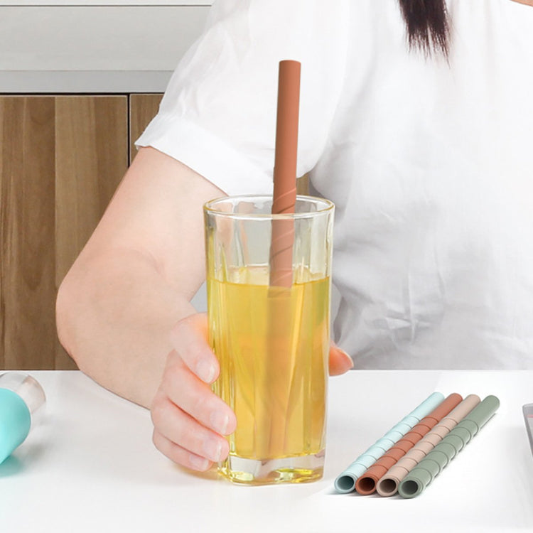 Eco Safe 8 In 1 Silicon Reusable Straws For HOT/COLD Drinks Salmon Lucky