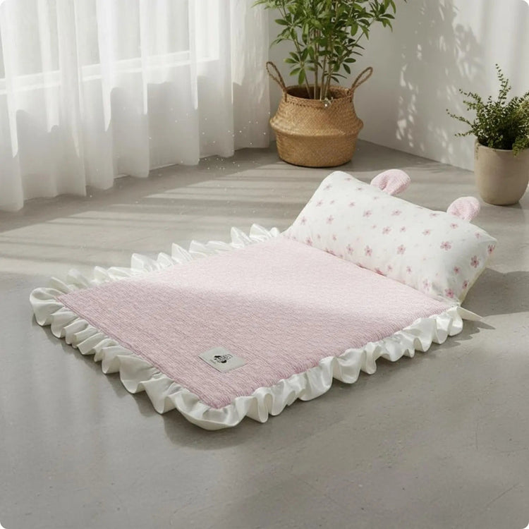 Dog Cooling Mat Cute Ear Pillow Feline Cooling Mat Summer Pet Cushion Soft Breathable for Small Dogs, Hot Weather Khamik Shop Online