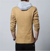 Mens Street Style Hooded Blazer Yellow Pandora