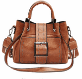 High Quality Large PU Leather Messenger Bag For Women Maroon Asteria