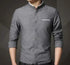 Mens Mandarin Collar Shirt Yellow Pandora