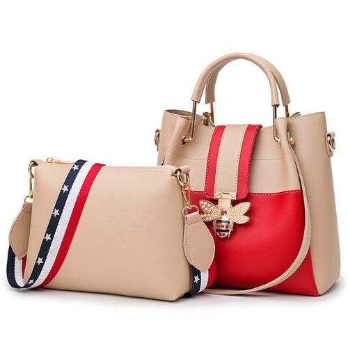 Two-piece Fashion Portable Messenger Bag For Women Maroon Asteria