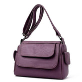 Casual High Quality Leather Messenger Bag For Women Maroon Asteria