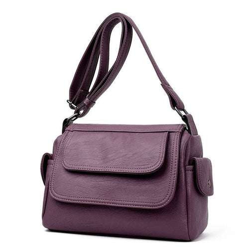 Casual High Quality Leather Messenger Bag For Women Maroon Asteria