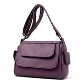 Casual High Quality Leather Messenger Bag For Women Maroon Asteria