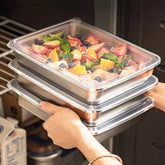 3pcs Stainless Steel Food Containers & Lunch Box, Leakproof Stackable Clear Lids, Kitchen Items and Accessories for Camping Khamik Shop Online