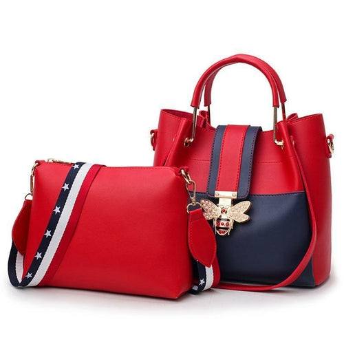 Two-piece Fashion Portable Messenger Bag For Women Maroon Asteria