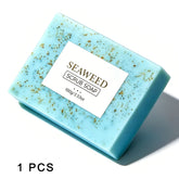 Seaweed Scrub Soap for Face And Body - Deep Cleansing Oil Control with Retinol Collagen VC Essence - Brighten Skin 100g Khamik Shop Online