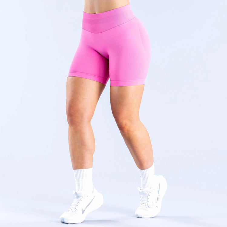 No Logos Shorts | 4.5" leggings Low Ribbed Rise Cycling Women Yoga Workout Clothes Gym Scrunch Bum Seam Seamless Fitness Tights Khamik Shop Online