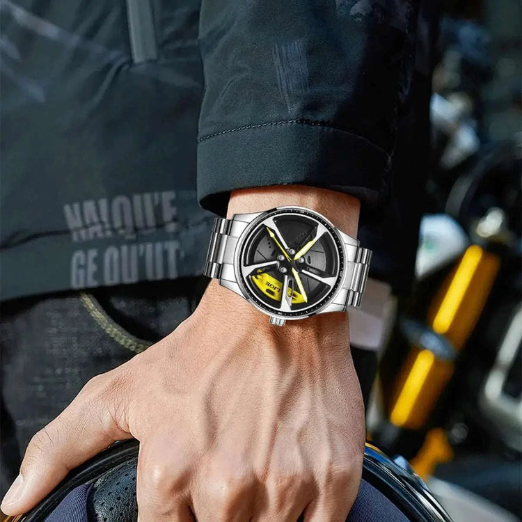 LIGE Unique Creative Quartz Man Watch Steel Band Casual Sports Waterproof Luminous Rotating Wheel Dial Watches for Men Gifts Box Khamik Shop Online