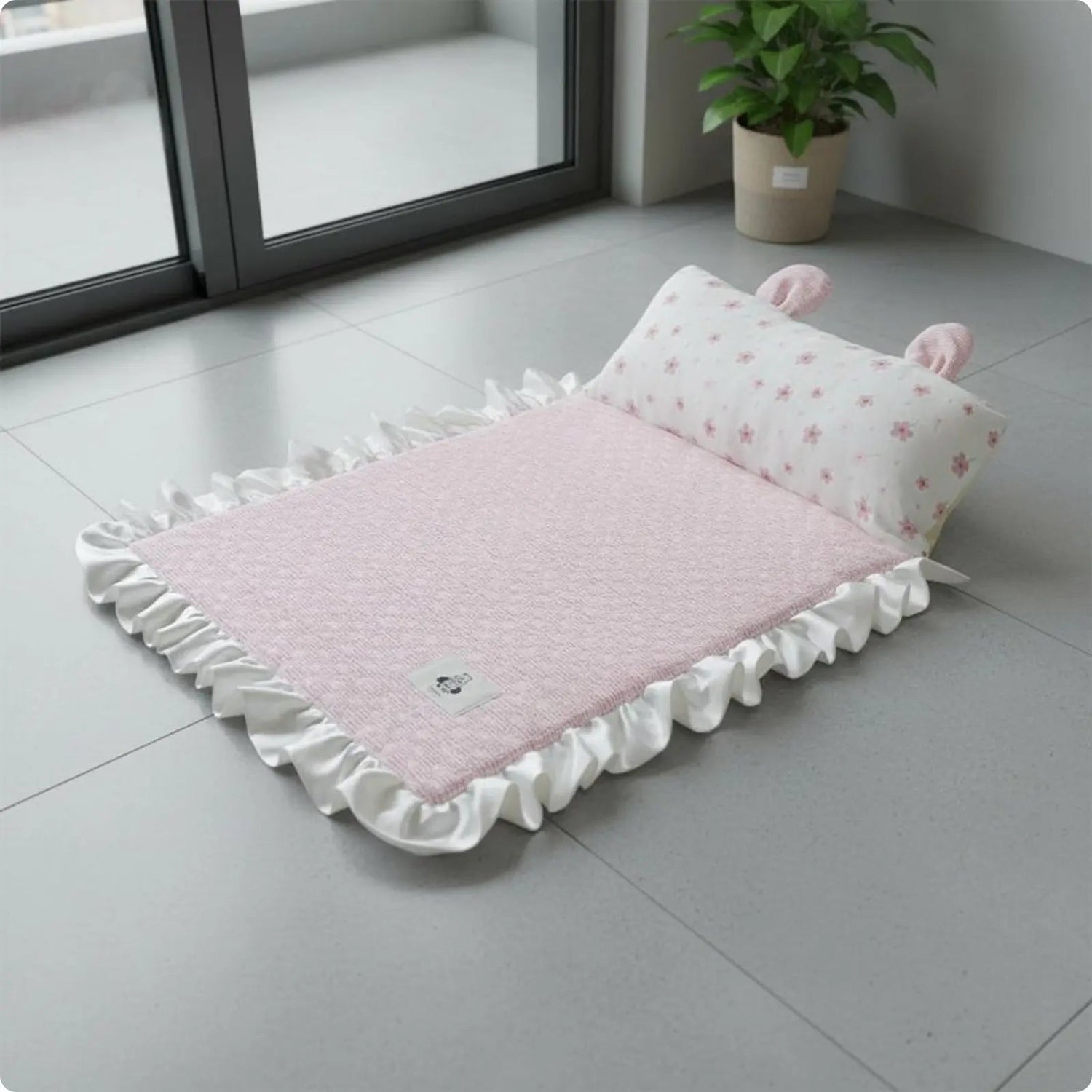 Dog Cooling Mat Cute Ear Pillow Feline Cooling Mat Summer Pet Cushion Soft Breathable for Small Dogs, Hot Weather Khamik Shop Online