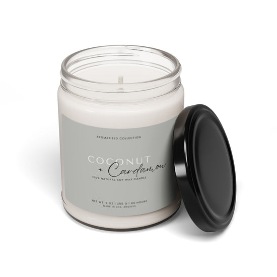 Coconut Cream Cardamom Scented Candle, Cozy Home Décor, Gift for Her,