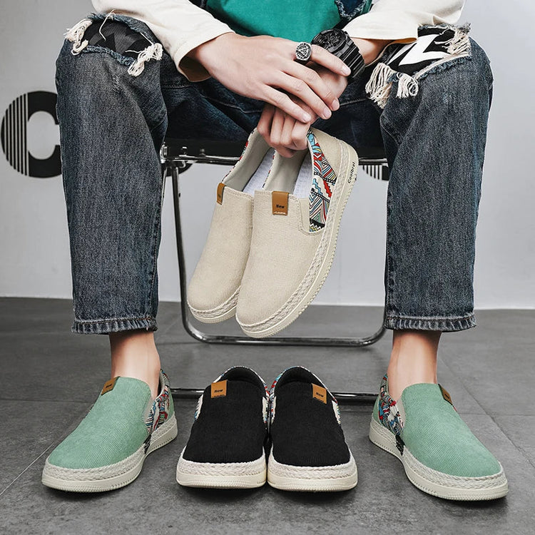 Portable men casual cloth shoes ultra light weight, compact design, breathable shoes for travel and business trips Khamik Shop Online
