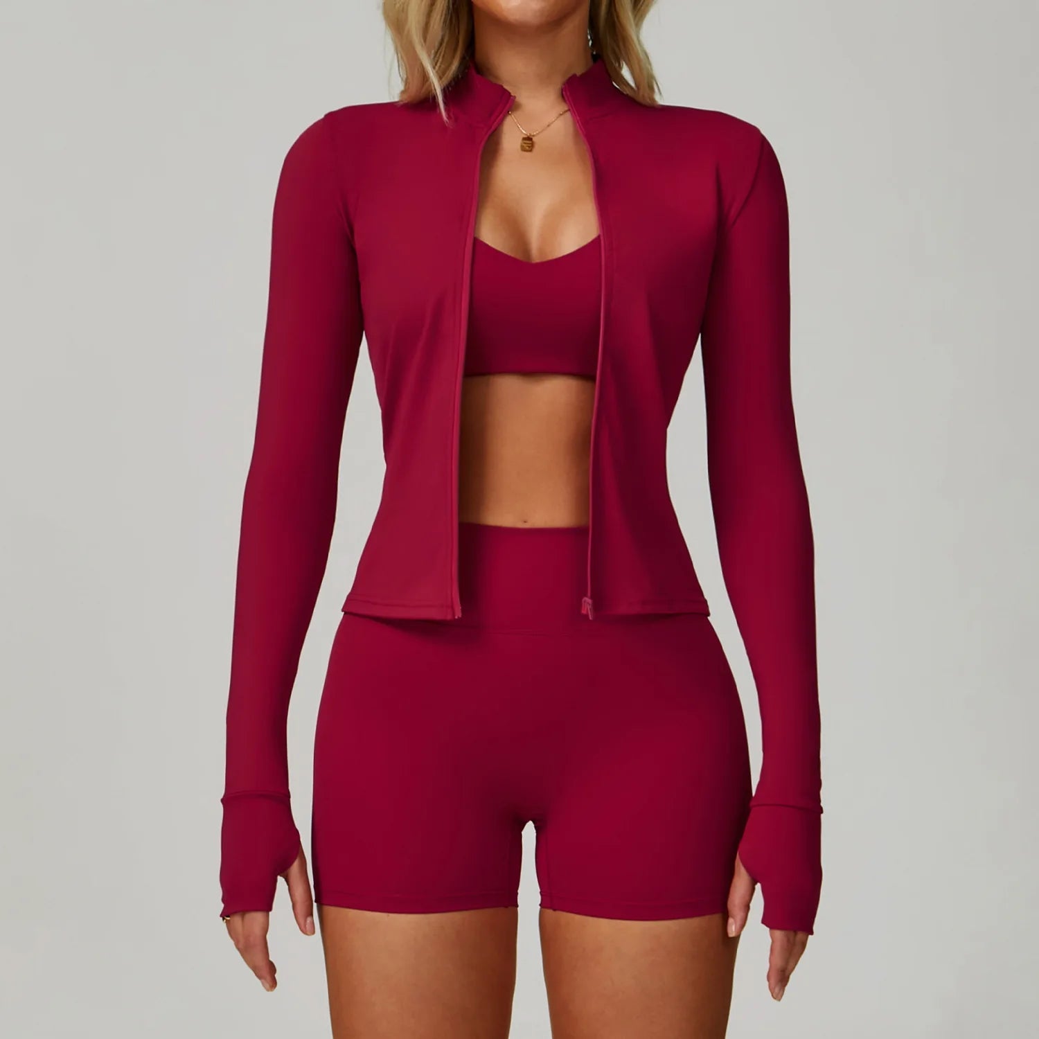 2-3PCS Yoga Suit Women Tracksuit Sports Bra High Waist Leggings Shorts Outfit Gym Set Fitness Push Up Workout Clothes Sportswear Khamik Shop Online
