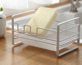 Household Rack Kitchen Sponge Pot Brush Drain Basket Maroon Asteria
