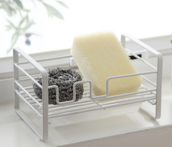 Household Rack Kitchen Sponge Pot Brush Drain Basket Maroon Asteria