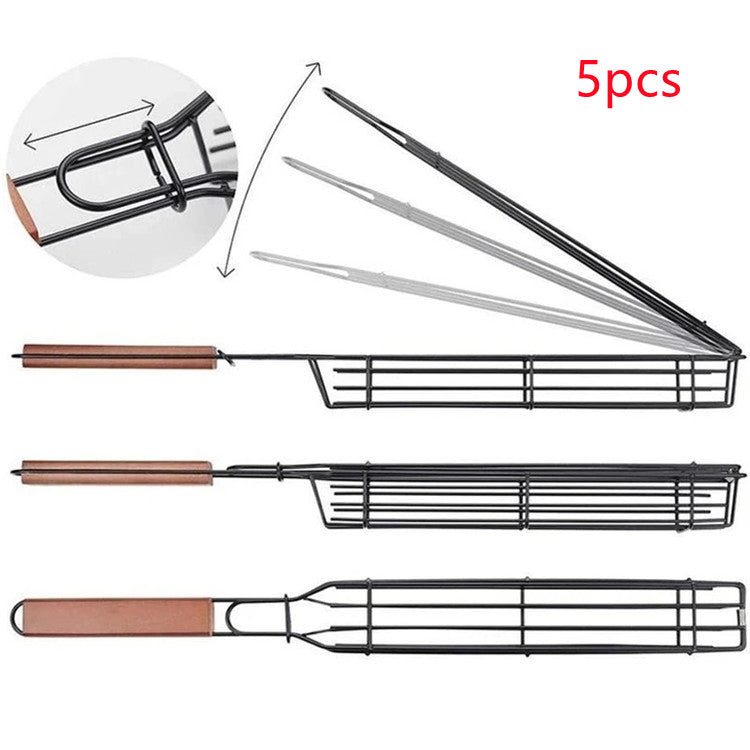 BBQ Grill Mesh Stainless Steel Tools Kitchen Accessories Maroon Asteria