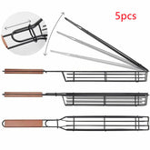 BBQ Grill Mesh Stainless Steel Tools Kitchen Accessories Maroon Asteria