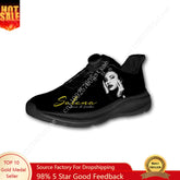 Selena Quintanilla Custom Walking Shoes Men Woman Rotating Button Without Laces Shoe Design Logo Lightweight Sneakers Unisex Khamik Shop Online