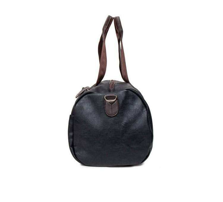 Leather Leisure Travel Duffel Bag For Men And Women Maroon Asteria