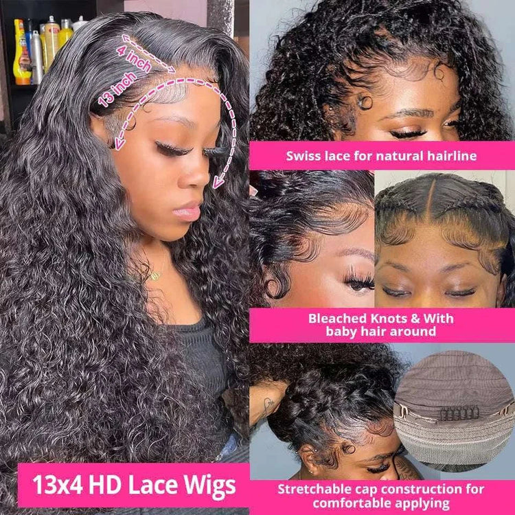 30 36 Inch Loose Deep Wave Human Hair Wig 300% Density 13x4 13x6 Hd Transparent Lace Front Wig Curly Glueless Lace Wig For Women Khamik Shop Online