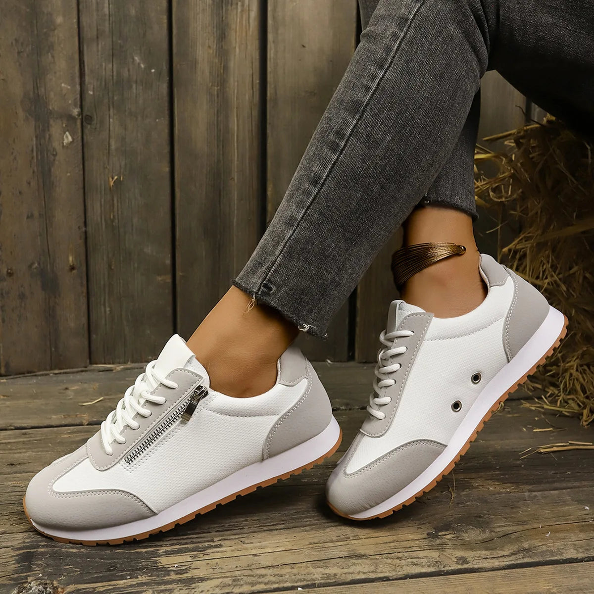 Women Sneakers Lightweight Leather Casual Shoes Forrest Gump Shoes Comfort Sport Running Shoes Lace Up Vulcanized Footwear Tenis Khamik Shop Online