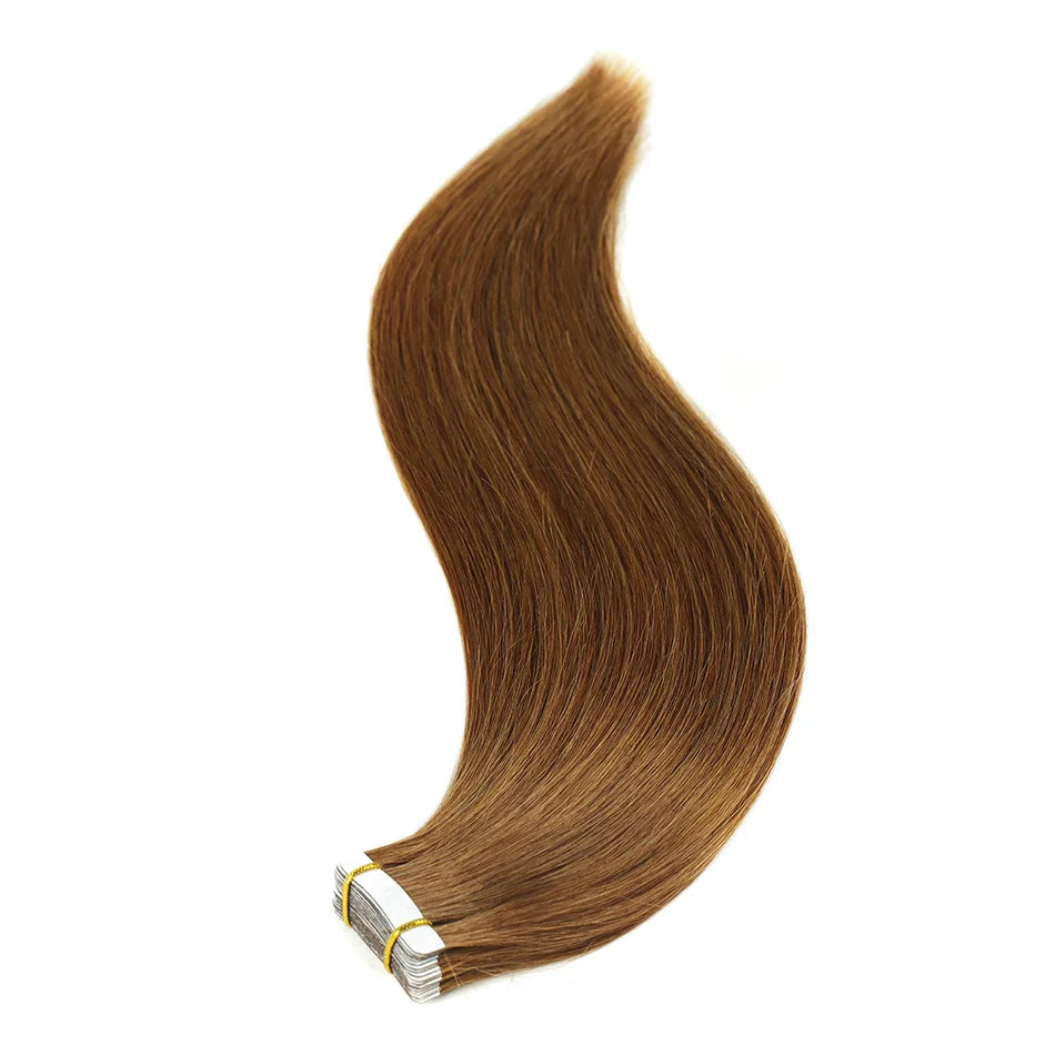 BHF Tape In Hair Extensions Human Hair 20pcs/Pack European Remy Straight Invisible Tape Ins Adhensive 100% Human Hair For Salon Khamik Shop Online