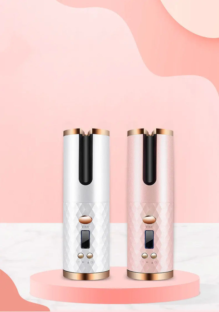 Rechargeable Automatic Hair Curler Women Portable Hair Curling Iron Periwinkle Abderus