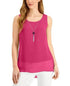 JM Collection Sleeveless Necklace Top Amber Chrysippus