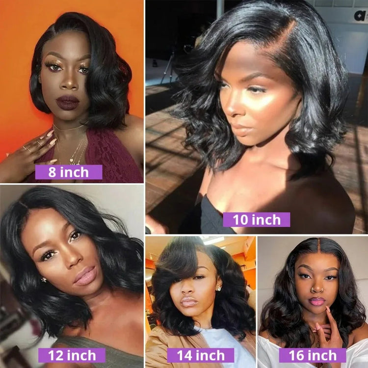 Body Wave Short Bob Wig Human Hair 13X6 Hd Lace Frontal Wig 5X5 Hd Lace Closure Wig Black Pre Plucked Brazilian Glueless Wigs Khamik Shop Online