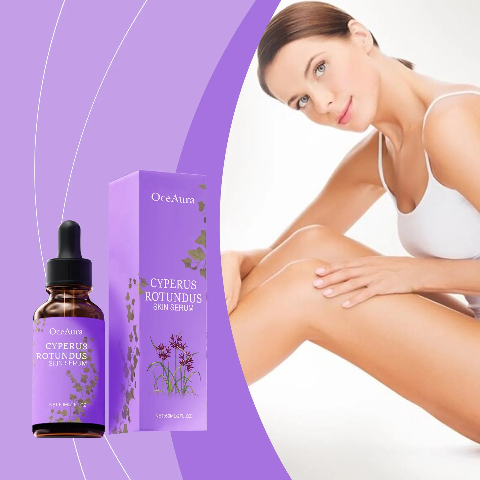 Cyperus Rotundus Oil for Hair Removal Prevent Hair Growth Products Remove Hair Inhibitor for Moisturizing Body Oil 60Ml