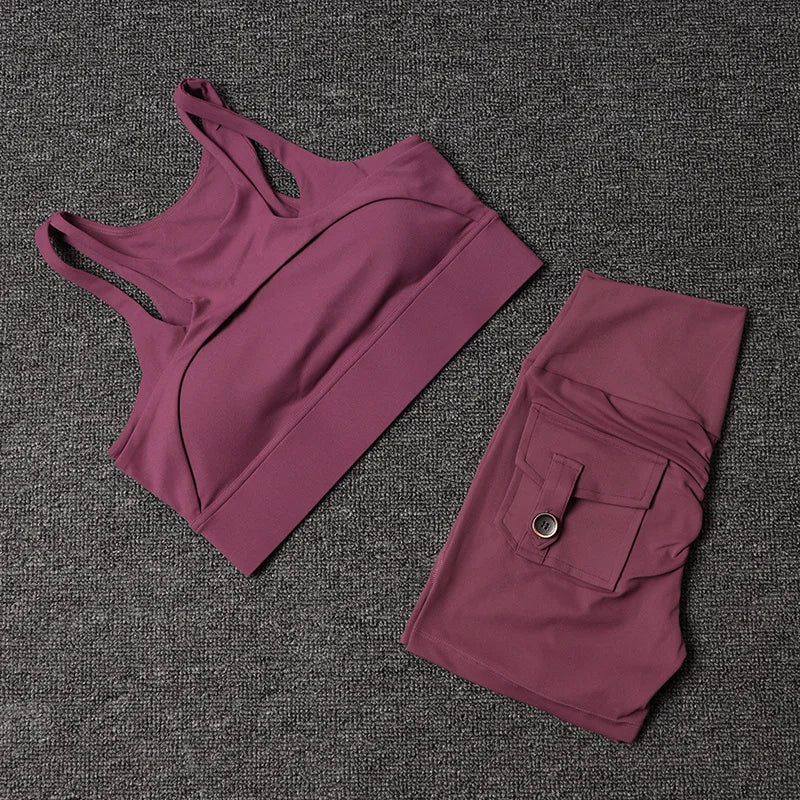 Fitness Shorts Yoga Sets Women&