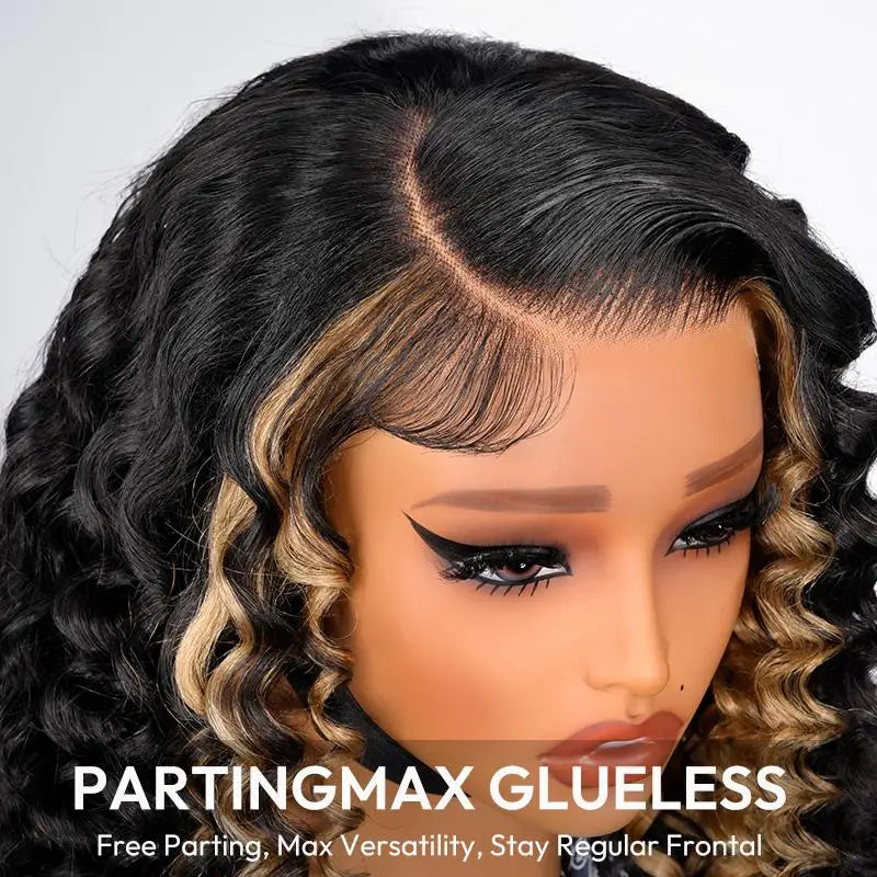 Alipearl Hair Glueless Wig Side Part Highlight Deep Wave Lace Front Wig Human Hair Pre Cut Hairline Balayage 13x4 Wig Human Hair Khamik Shop Online