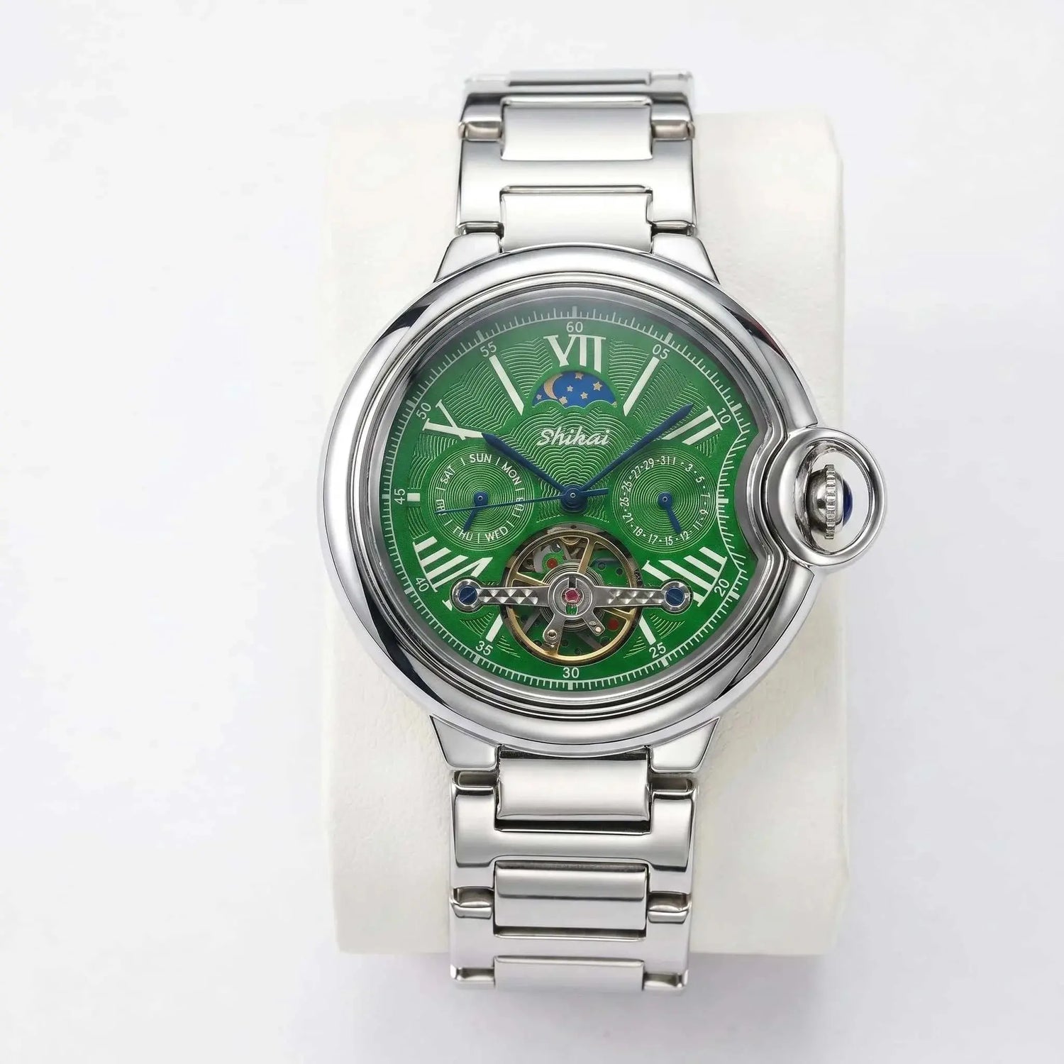 Mens Quartz Watch Stainless Steel Business Dress Wristwatch Roman Numeral Dial Daily Waterproof Gift Watch for Men Khamik Shop Online