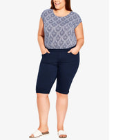 Plus Size Camille Stretch Shorts Amber Chrysippus